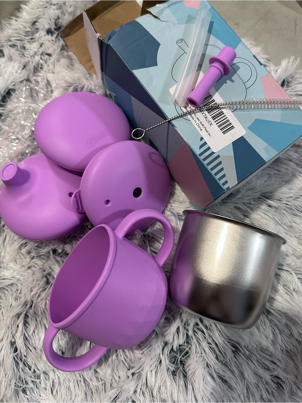 New Mity rain 3-in-1 Stainless Steel Sippy Cup for 6+ Month Old